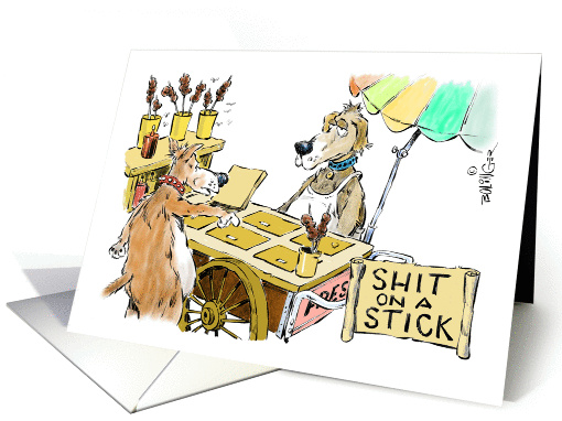 Humorous what-makes-you-happy birthday wish cartoon card (1344524)