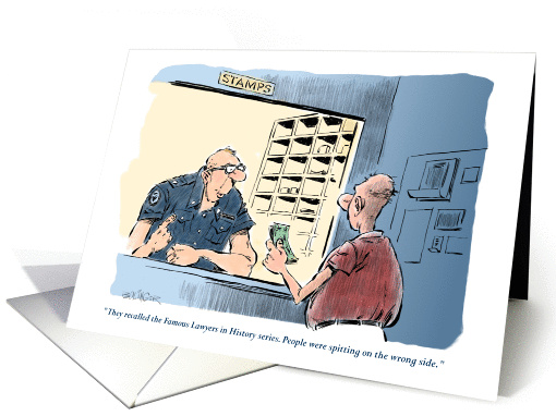 Humorous thank your mailman/postal carrier cartoon card (1348064)