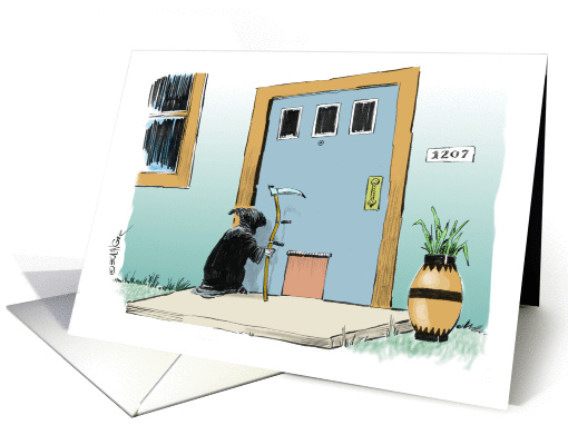 Humorous Get well wish for someone's pet cartoon card (1350502)