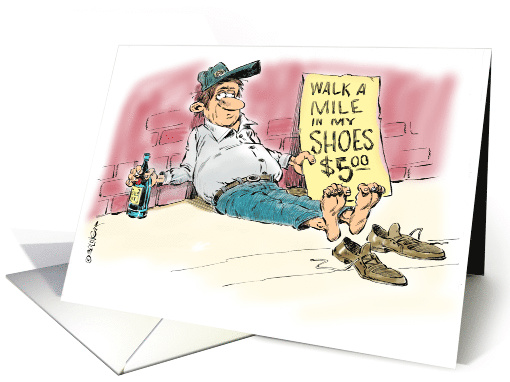 Humorous Empathy & Encouragement Message Cartoon card (1351730)