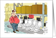 A humorous team member appreciation sentiment cartoon card