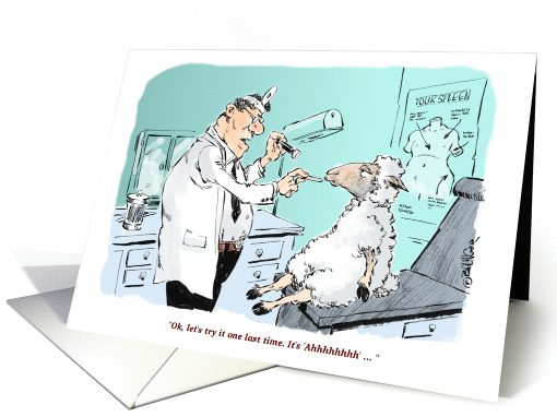 An amusing thanks to your doctor or nurse cartoon card (1353296)