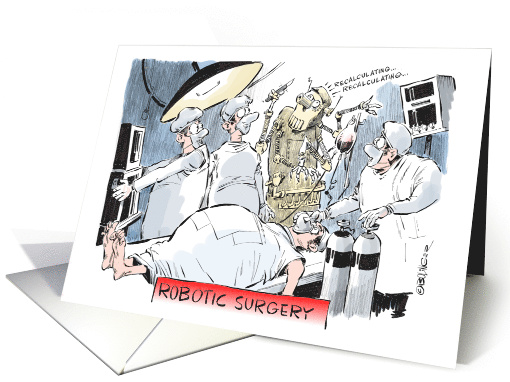 An amusing post-surgical get well wish cartoon card (1353696)