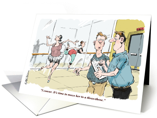 Amusing good luck with your diet cartoon card (1354370)