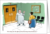 Amusing congrats from the office staff on surviving surgery cartoon card