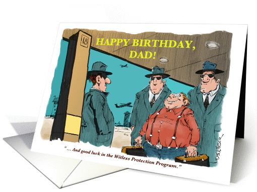 Amusing Happy Birthday to dad from across the miles card (1355578)