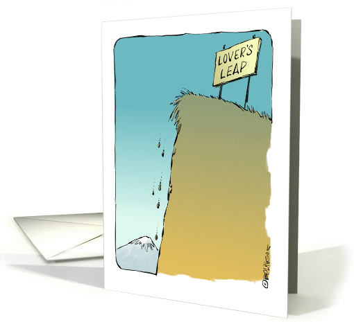Humorous Lover's Leap Valentine from a Secret Admirer card (1358498)