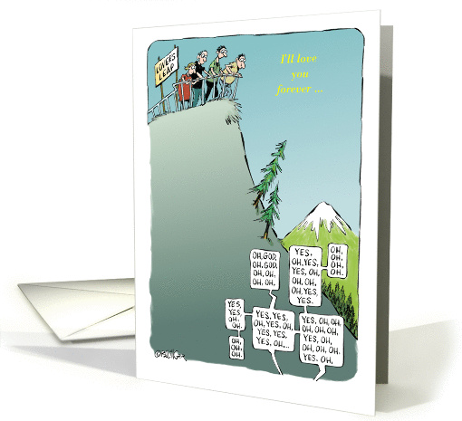 Amusing Lover's Leap birthday cartoon card (1358672)