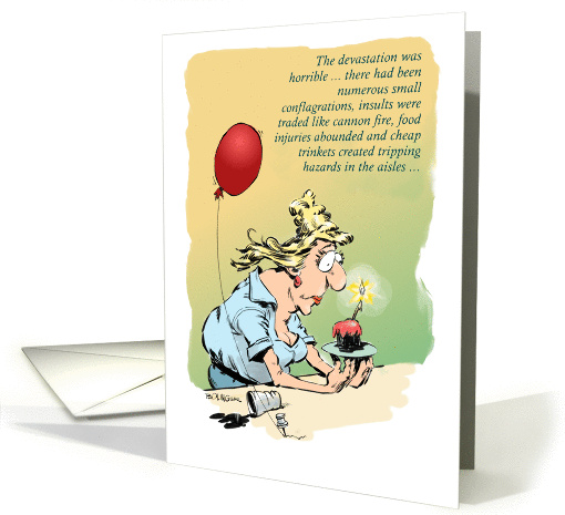 Amusing office birthday party cartoon card (1359014)