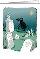 Amusing Halloween card from the grave cartoon card