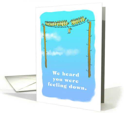 Amusing general feel better card from office group cartoon card