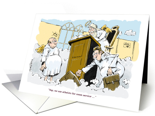 Funny all occasion blank with a heavenly theme cartoon card (1362078)