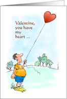 Amusing Valentine Birthday declaration of love cartoon card