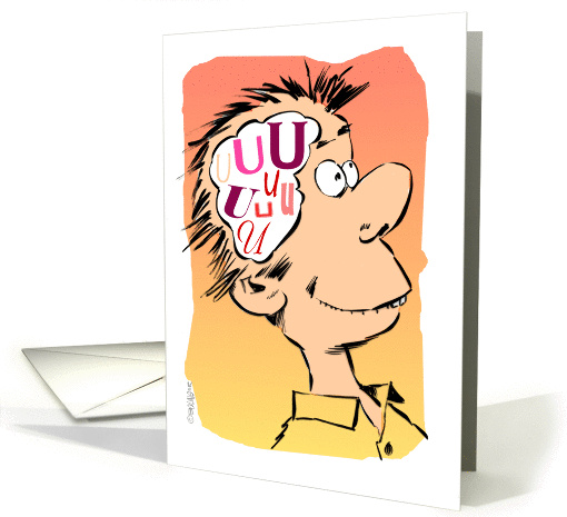 Amusing business to employee thank you cartoon card (1365402)