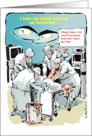 Amusing surgical cutting-edge Halloween greeting cartoon card