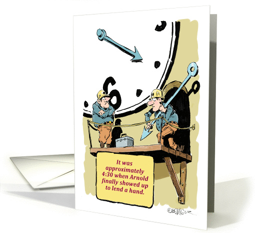 Amusing congrats on your new job cartoon card (1367472)