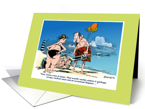 Amusing retired lawyer best wishes and congrats cartoon card (1371014)