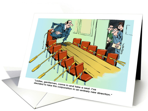 Amusing retirement at a good moment congratulations card. card