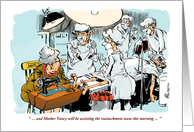 Amusing group get well after surgical reattachment cartoon card