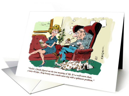 Amusing love note to her cartoon card (1375764)