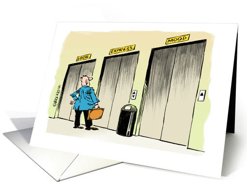 Amusing support for bi-polar sufferer cartoon card (1376156)
