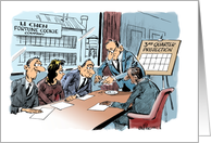 Amusing announcement of investment club meeting cartoon card