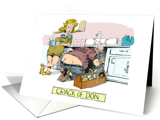 Amusing happy birthday to my hero of a plumber cartoon card (1379522)