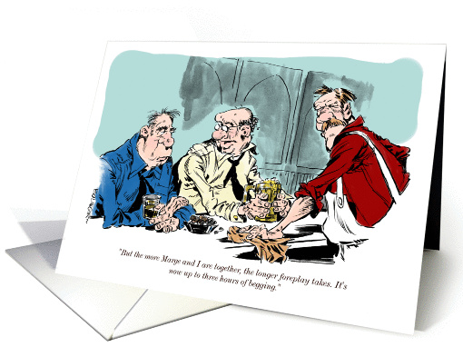 Amusing lighthearted I'm so sorry beggar's apology cartoon card