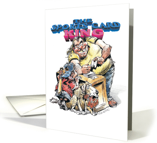 Amusing sports card collector blank cartoon card (1383578)