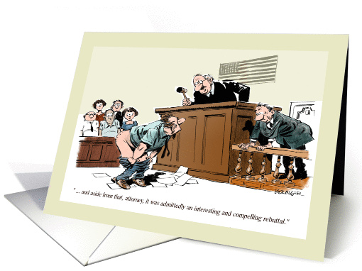 Amusing long-winded fare-thee-well to attorney cartoon card (1386374)