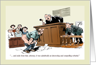 Funny off-color congrats to retiring lawyer cartoon card