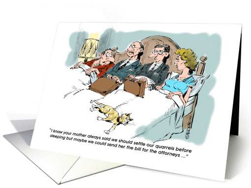 Amusing method of settling quarrels any occasion, blank card (1394356)