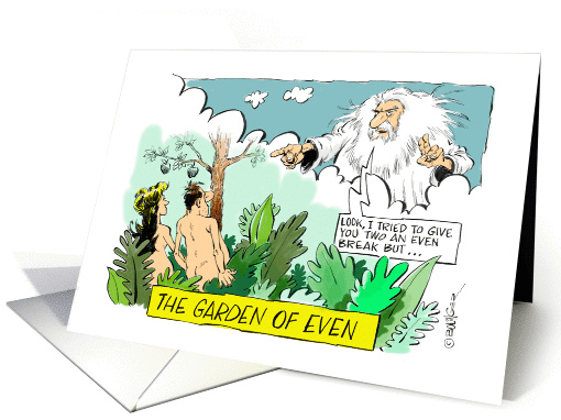 Tax Day cartoon with the Garden of Eden card (1399546)