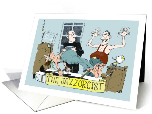 Funny birthday greeting to a musically talented person cartoon card