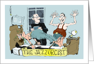 Funny birthday greeting to a musically talented person cartoon card