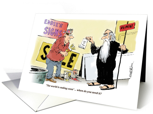 Funny end of the world retirement announcement card (1403416)