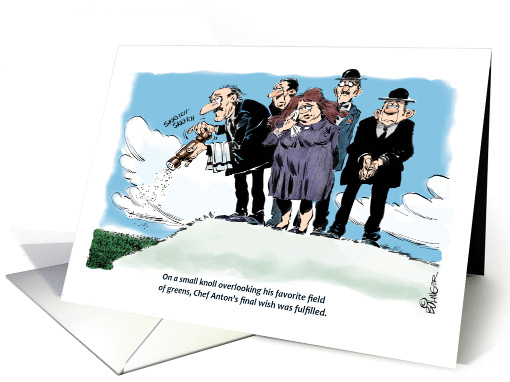 Funny invitation to an Over The Hill party cartoon card (1406168)