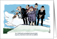 Funny invitation to an Over The Hill party cartoon card