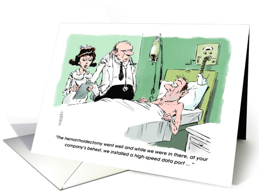 Funny blank any occasion data port insertion surgery card (1406340)
