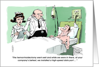 Funny blank any occasion data port insertion surgery card