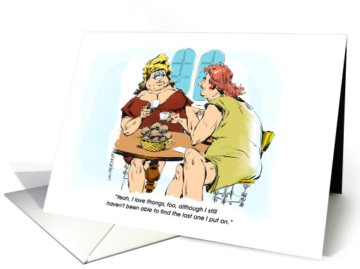Funny National Underwear Day and thong cartoon card (1407760)