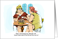 Funny National Underwear Day and thong cartoon card