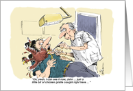 Funny thanks to dentist for problem solving and gristle cartoon card