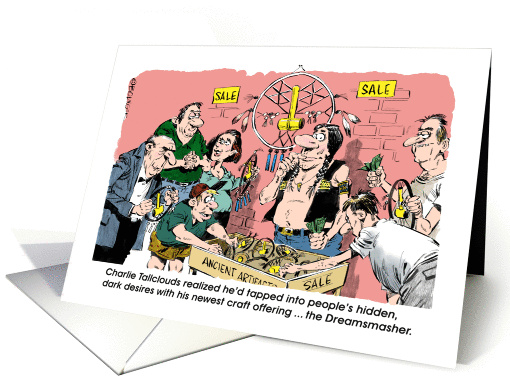 Funny support - follow your dreams cartoon card (1408248)