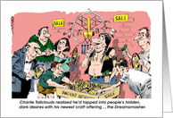 Funny support - follow your dreams cartoon card