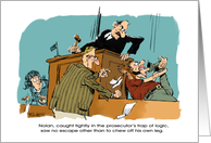 Funny lawyer - prosecutor retirement congrats cartoon card