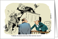 Amusing legal profession retirement announcement - cartoon card
