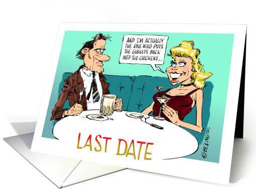 Funny didn't work out apology to a date cartoon card (1410984)