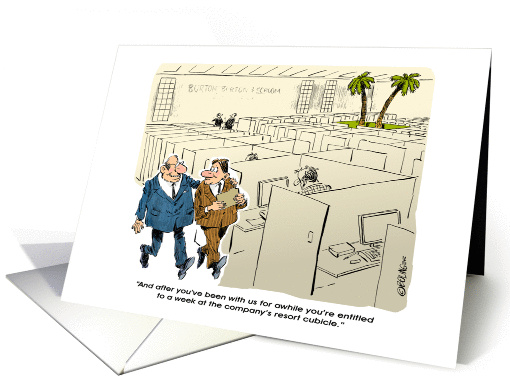 Fun congrats on obtaining a new job cartoon card (1410994)