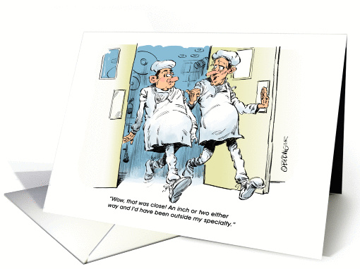 Funny Doctors' Day holiday take a day off & party cartoon card